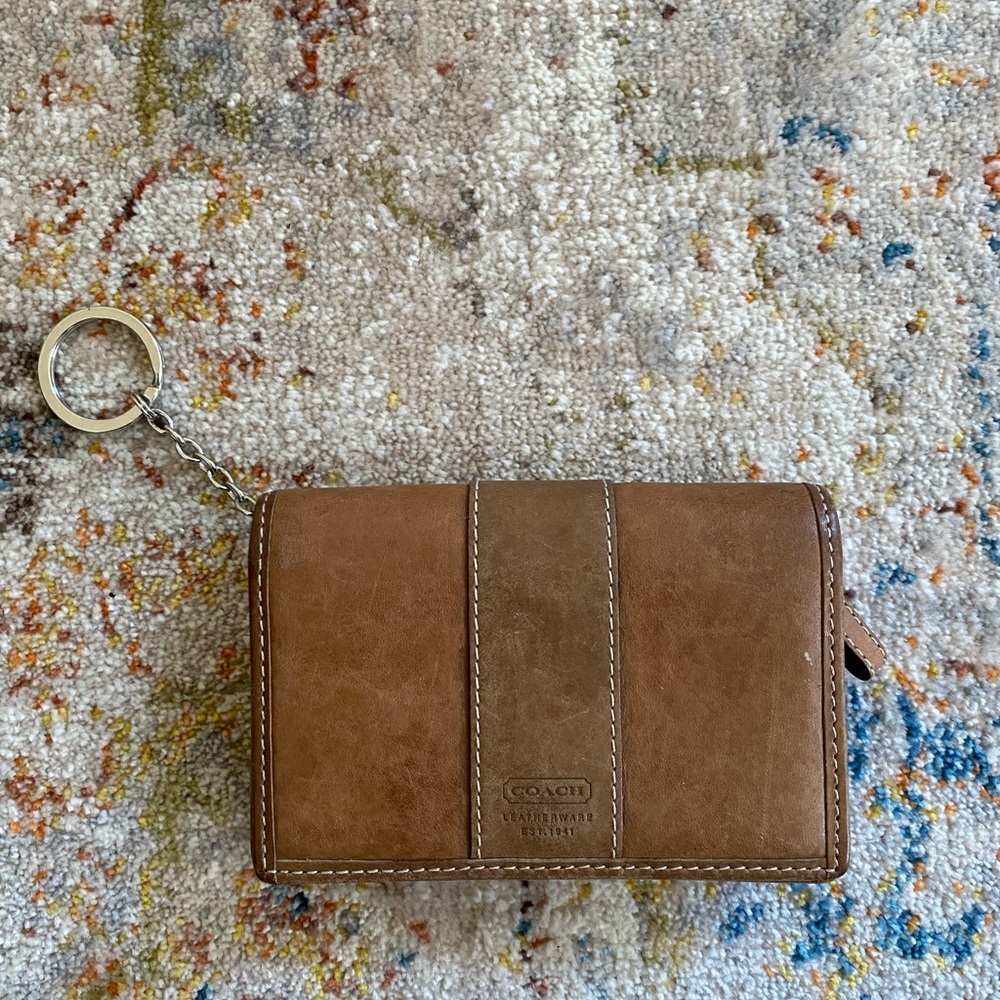Coach Leather Keychain Wallet